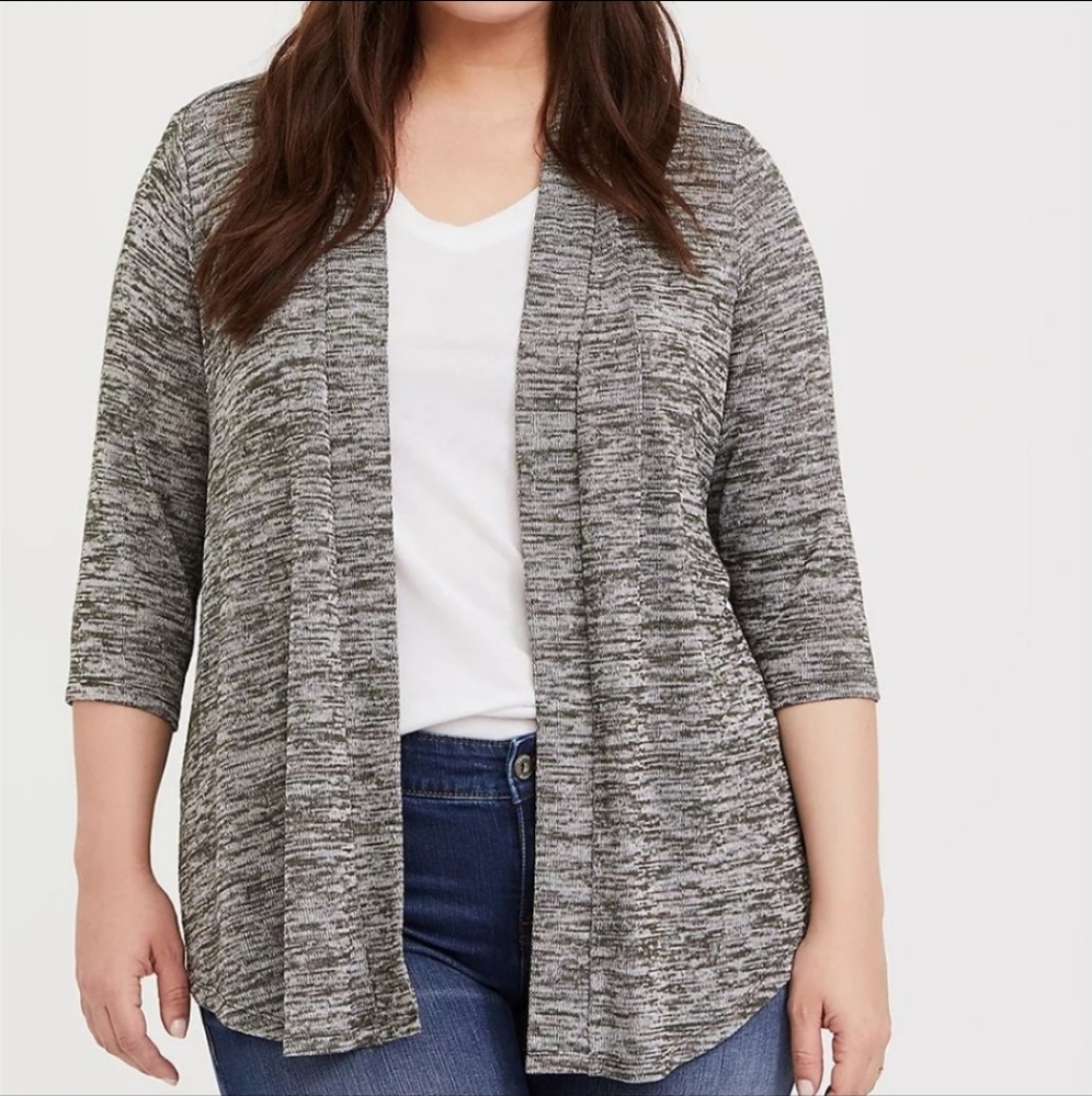 Torrid Olive Green Slub Cardigan 5x